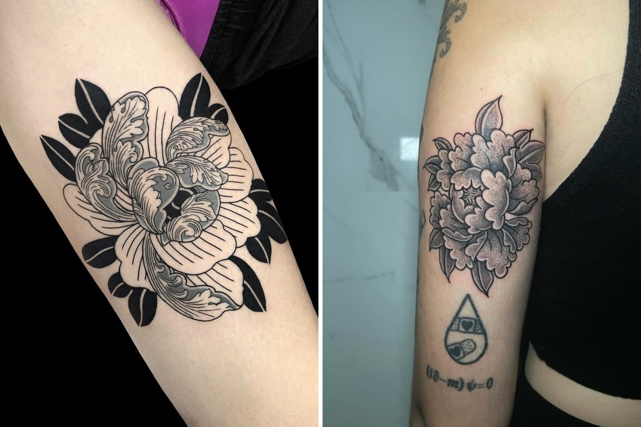 46+ Japanese Peony Tattoo Ideas & Inspiration Featured Lookbook Collage