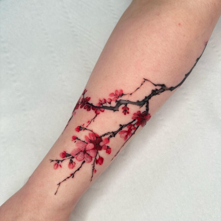 Elegant Cherry Blossoms Tattoo Design Tattoo Design