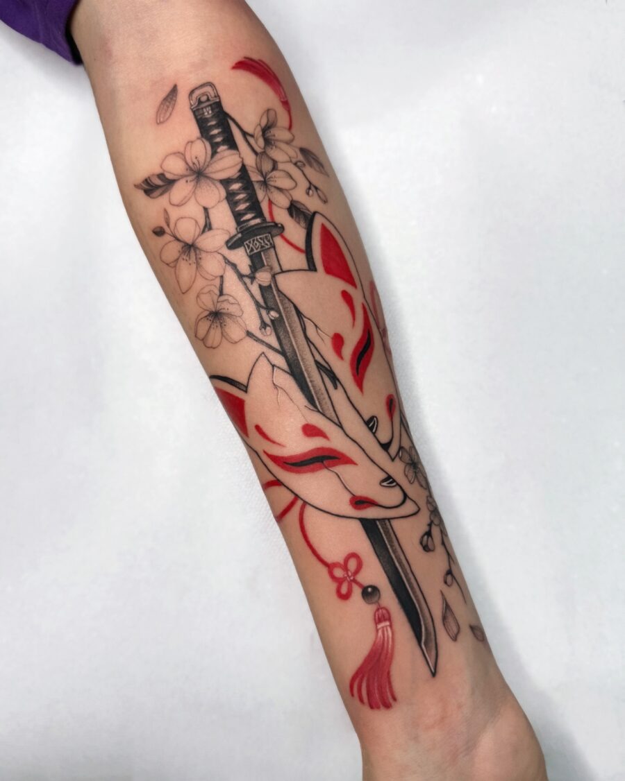 Intricate Japanese tattoo inspired by folklore Tattoo Design