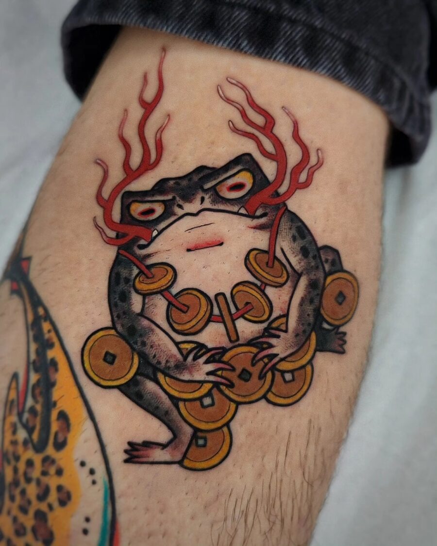 Vibrant Japanese Frog Tattoo Design Inspiration Tattoo Design