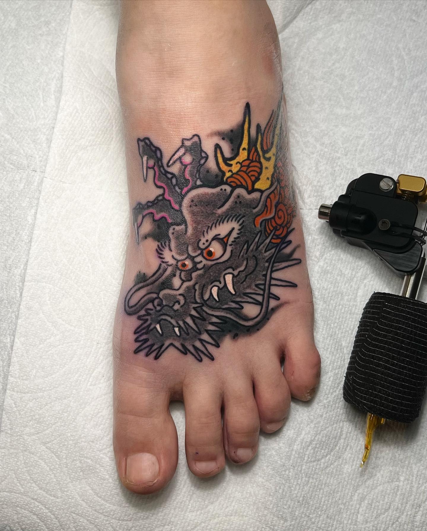 Dragon Head Japanese Traditional Tattoo Tattoo Design