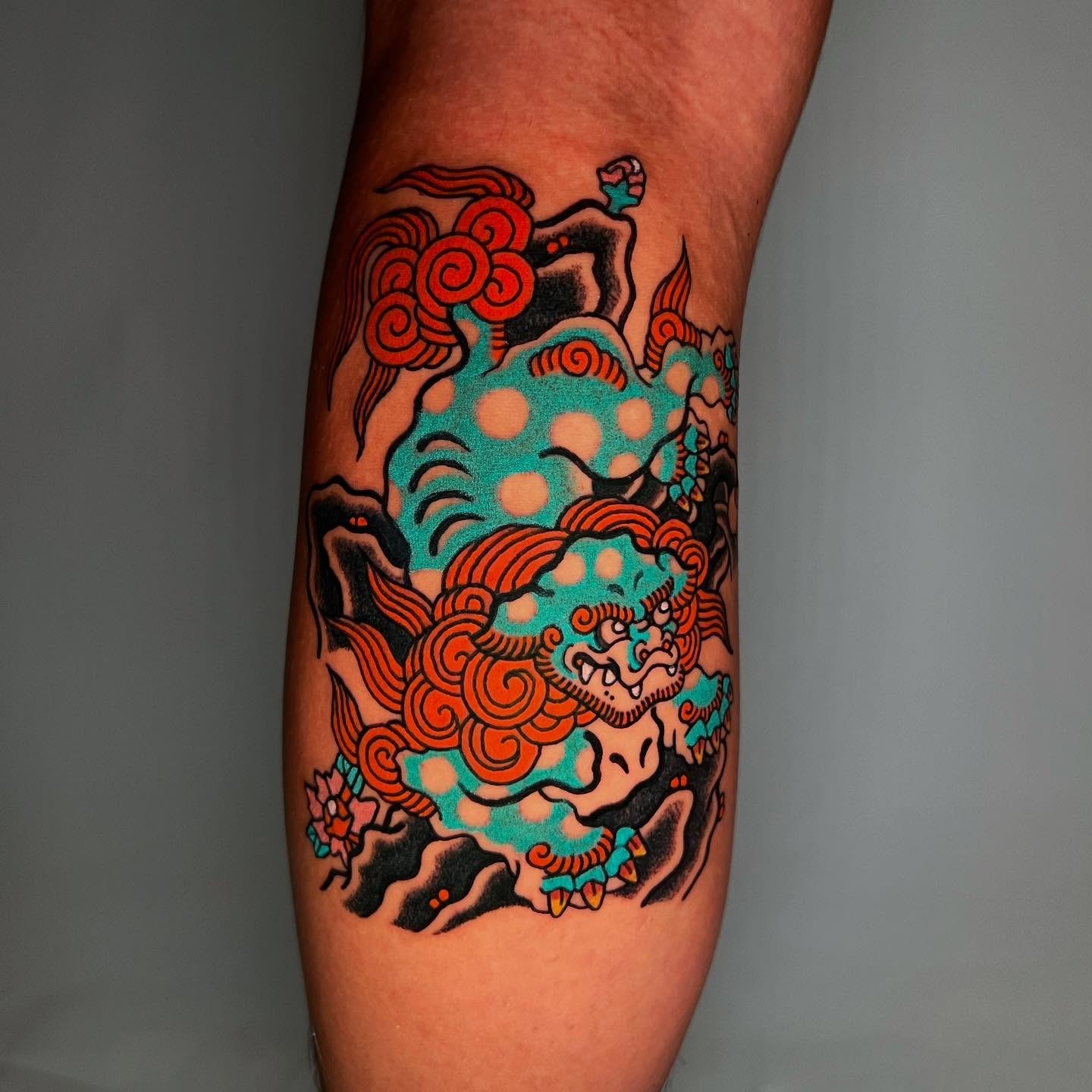 Foo Dog Japanese Traditional Tattoo Tattoo Design