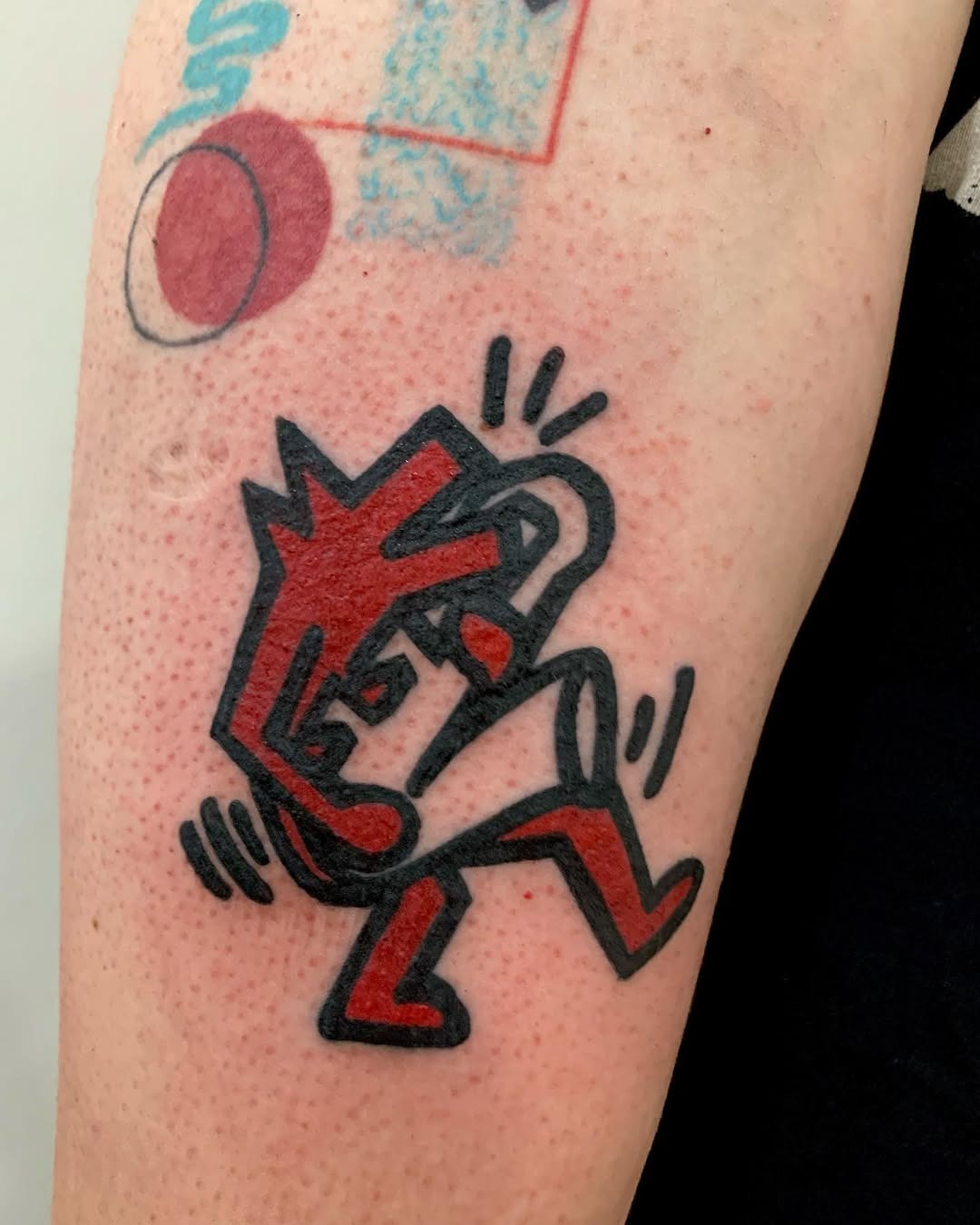 Dynamic jazz musician tattoo full of energy Tattoo Design
