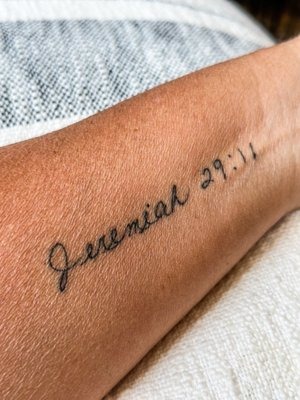 Bold Wrist Script Tattoo Design