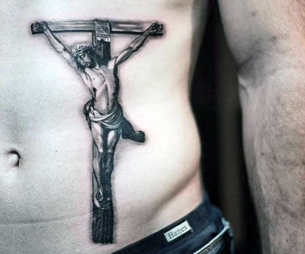 Abstract Crucifix Cross Tattoo with a Hidden Meaning Tattoo Design