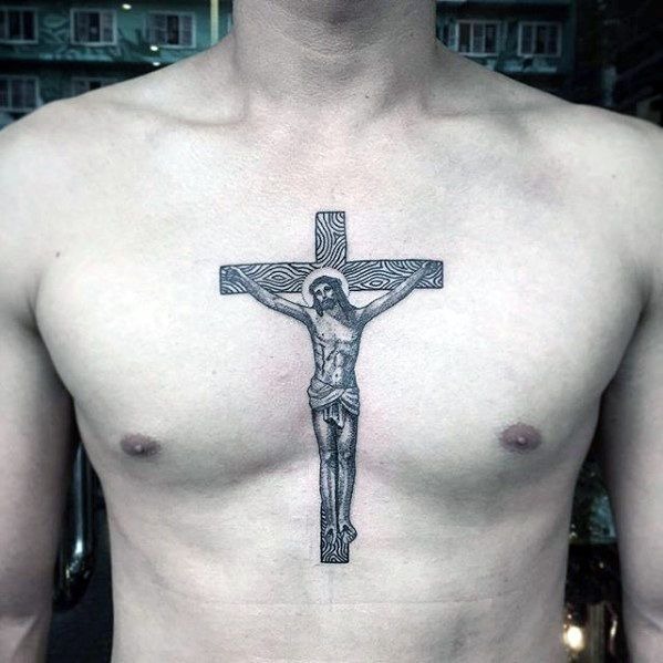 Fingerprint pattern on Cross Tattoo Tattoo Design