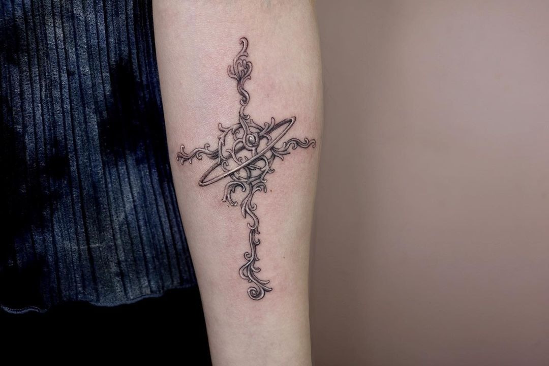 Ring Around the Celtic Cross Tattoos Tattoo Design