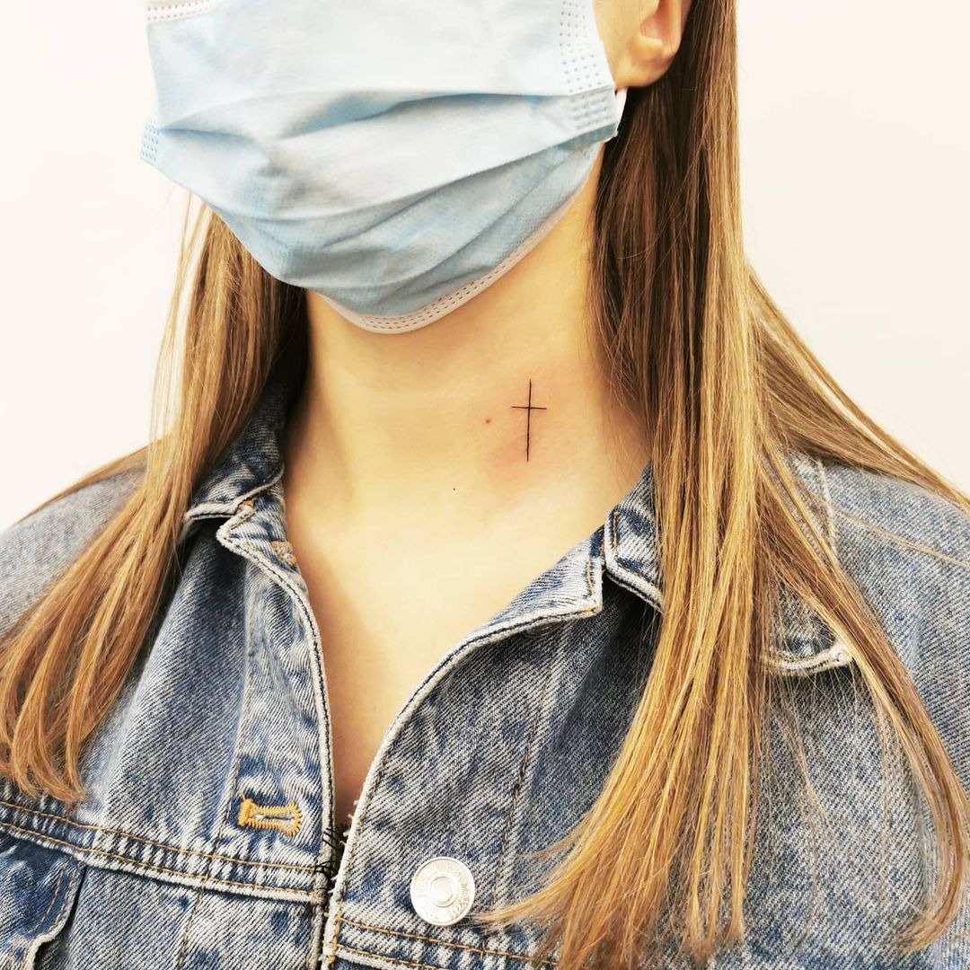 Ultra Simple Cross Tattoo Tattoo Design