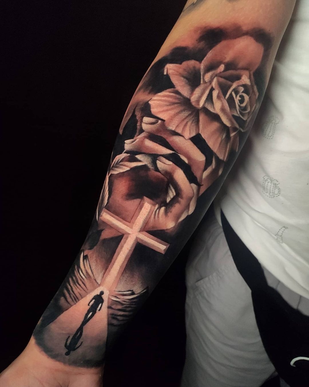 Walk by Faith to Eternal Salvation Cross Tattoo Tattoo Design