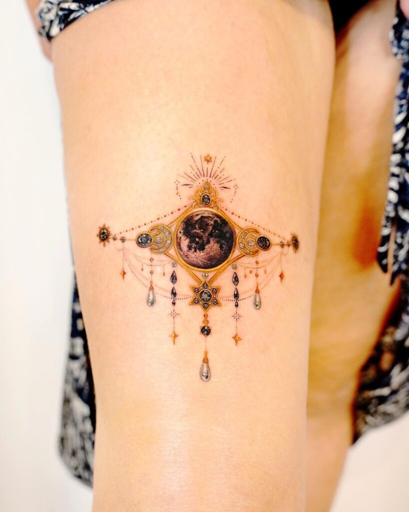 Celestial Family Jewel Tattoo Tattoo Design