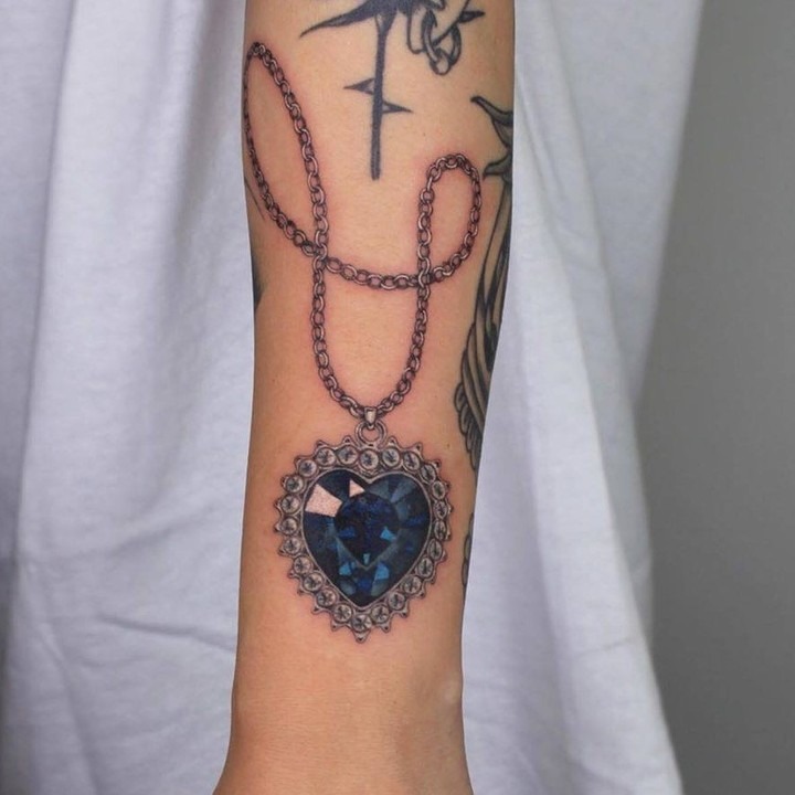 Heart of the Ocean Gem Necklace Tattoo Tattoo Design