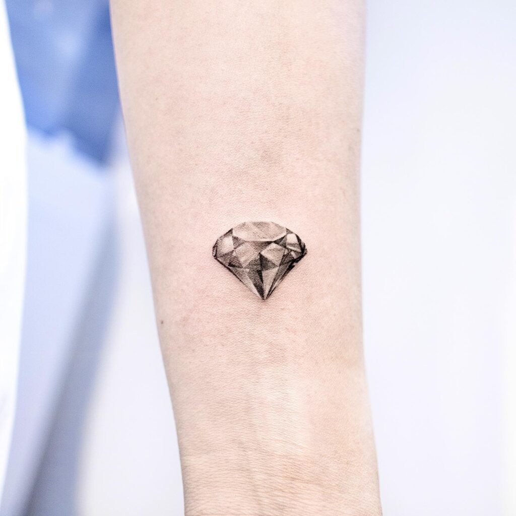 Minimalist Black Diamond Wrist Tattoo Tattoo Design