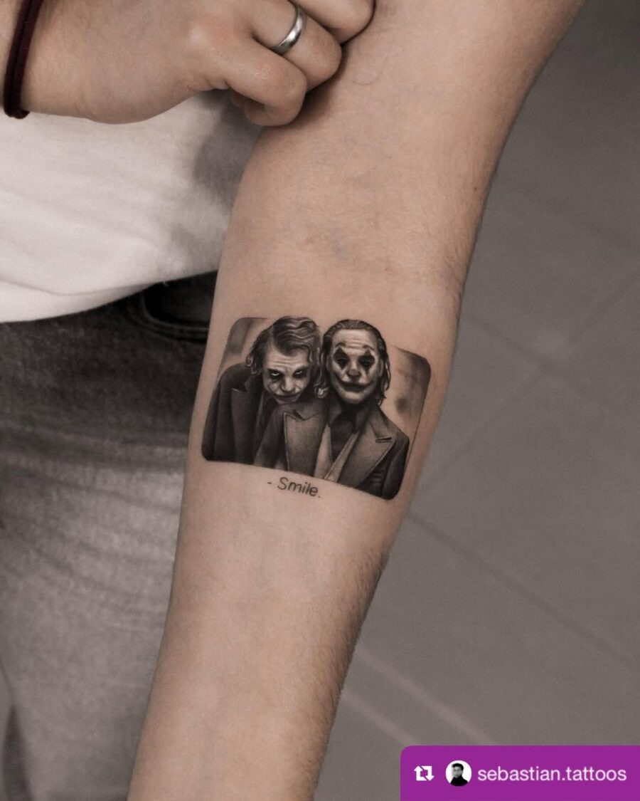 Intricate Joker design with a dark twist Tattoo Design
