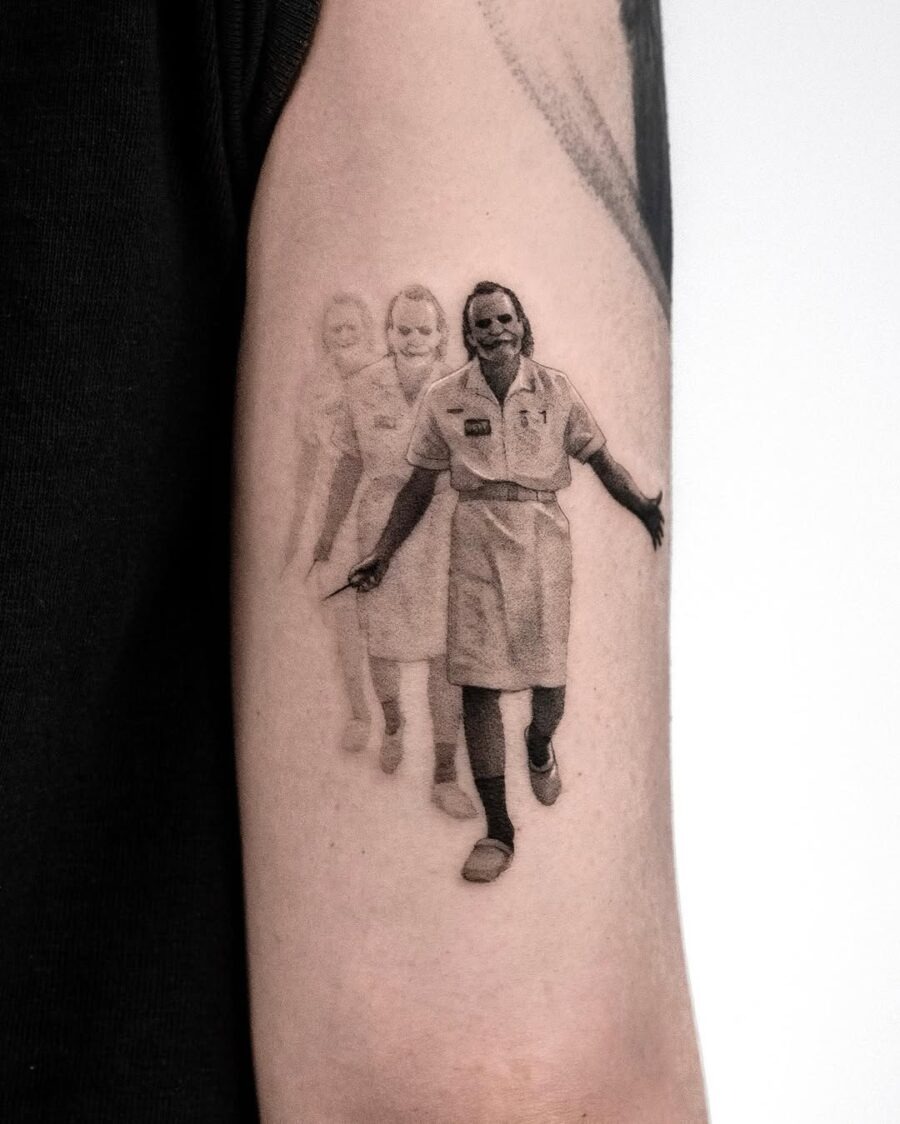 Stylish minimalist joker tattoo design Tattoo Design