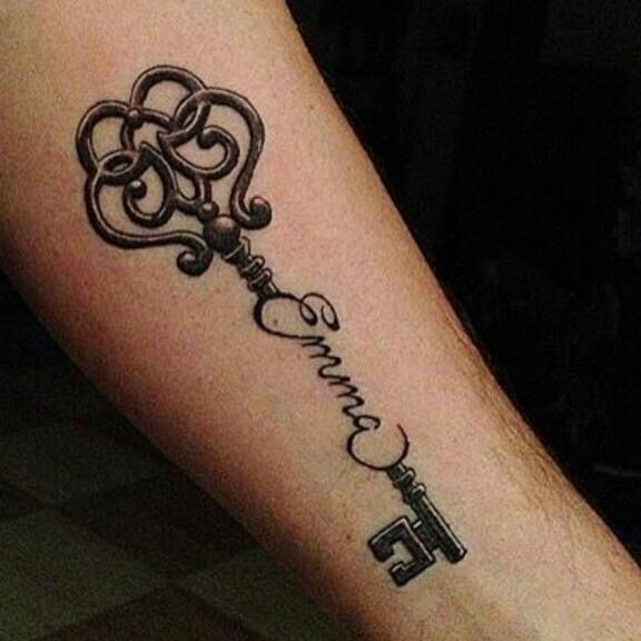 Emma Name Key Tattoo Tattoo Design