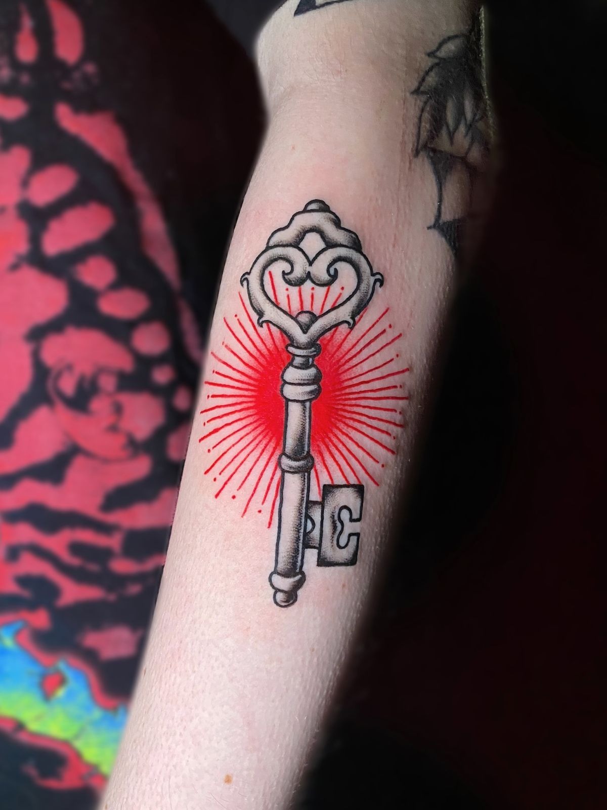 Radiant Heart Key Tattoo Tattoo Design