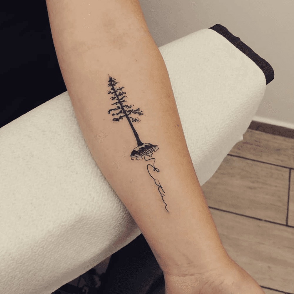 A Footprint Tribute Tattoo Design