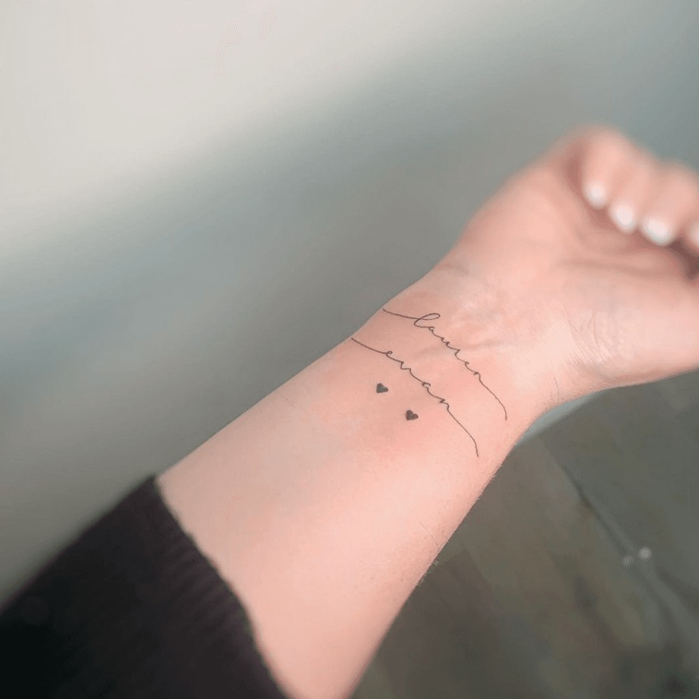 Baby Name, Feet & Hand Tattoo Design