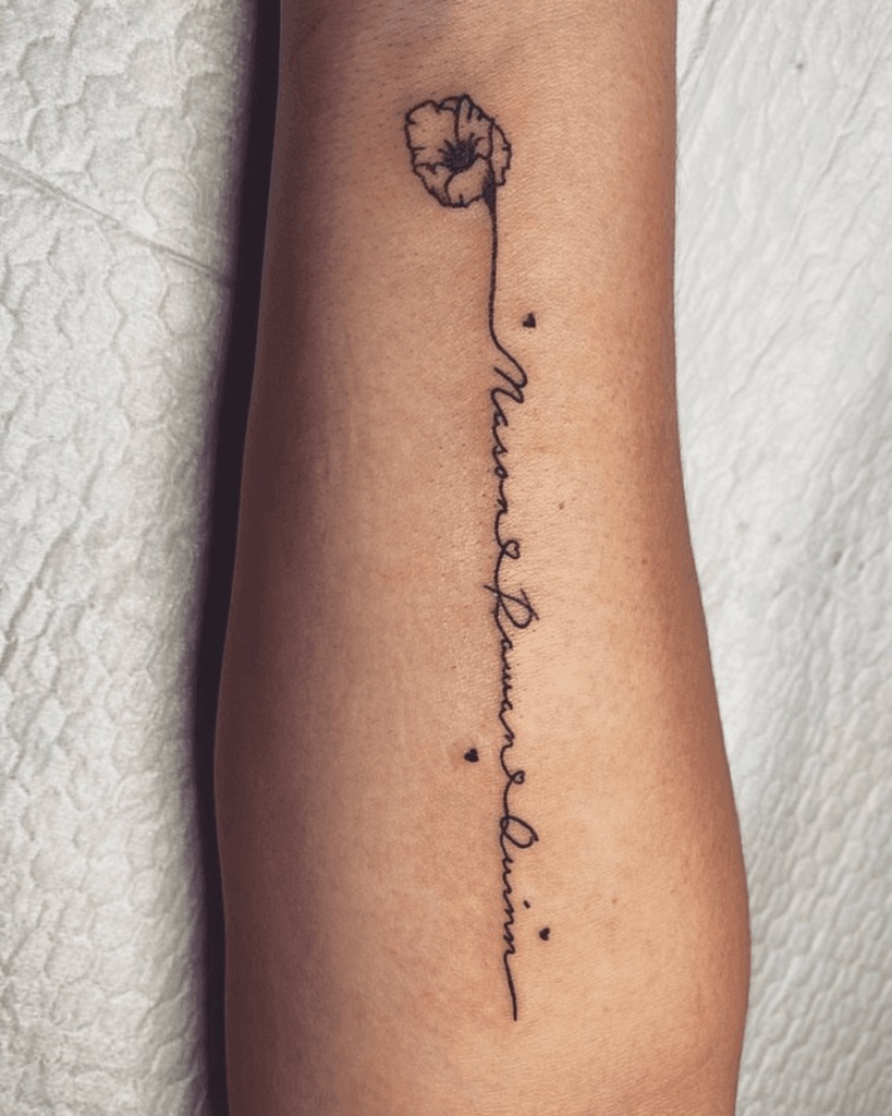 Infinity Symbol, Love & Names Tattoo Tattoo Design