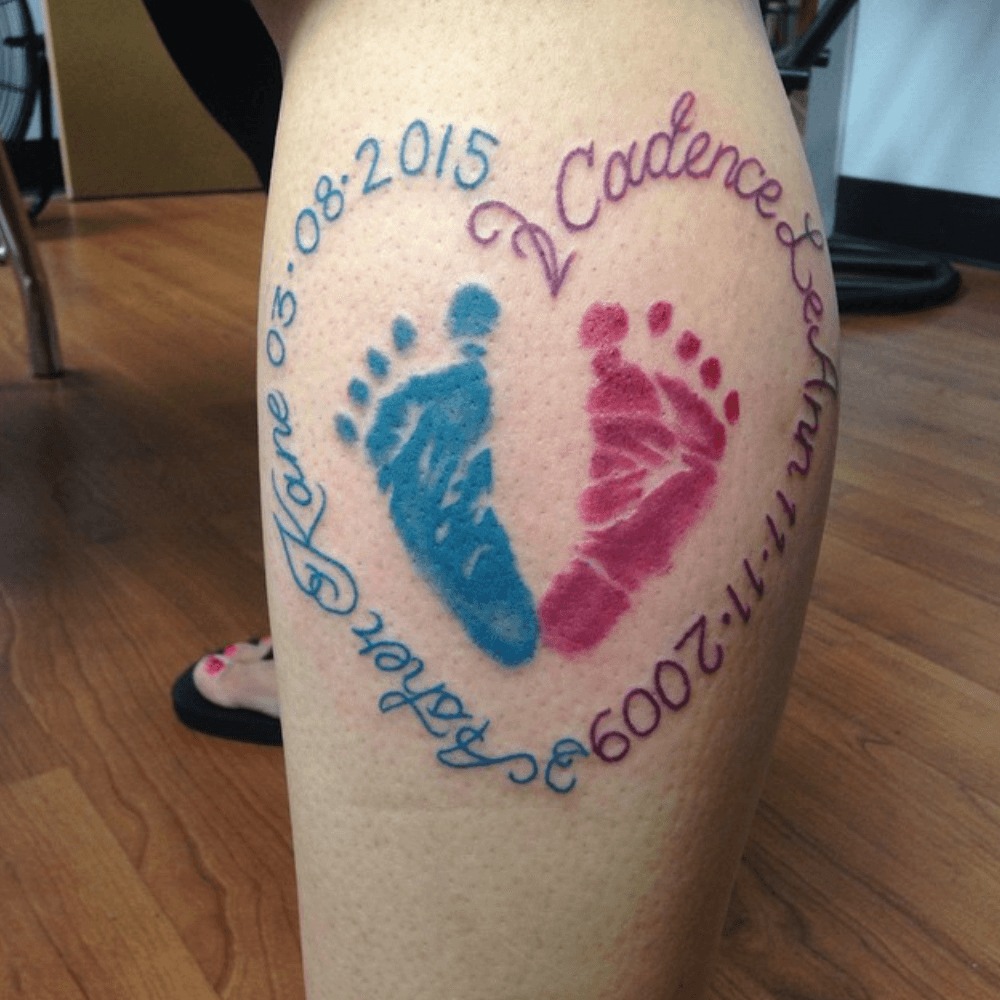 Minimalist Line Art of a Mother Holding Her Baby Tattoo Design