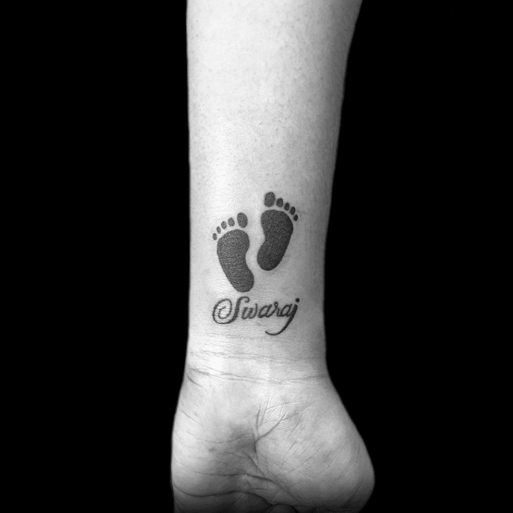 Wrist Tattoos with Kids Names Tattoo Design