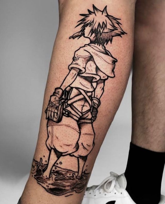 Sora Standing at the Water’s Edge Tattoo Design
