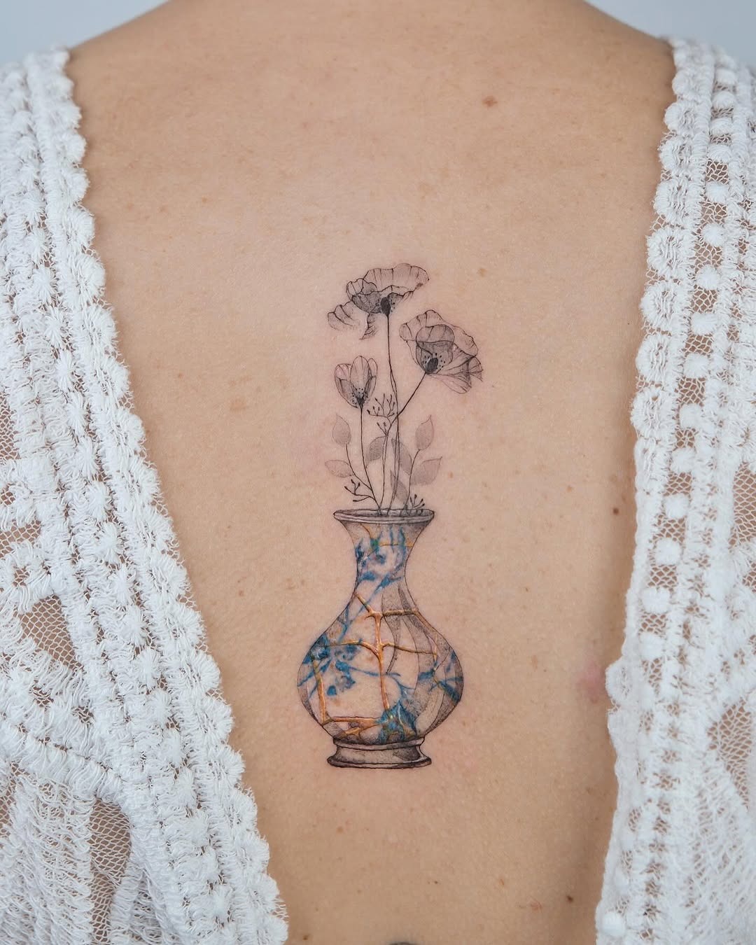 Elegant tattoo blending beauty and imperfection Tattoo Design