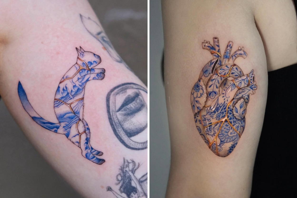 44+ Kintsugi Tattoo Ideas & Inspiration Featured Lookbook Collage