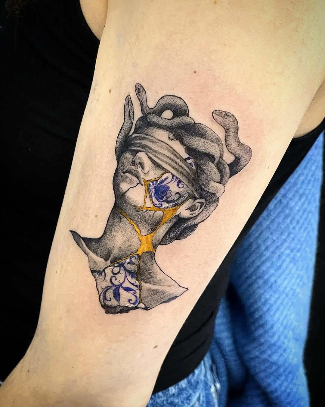 Stunning Medusa Kintsugi Tattoo Design Tattoo Design