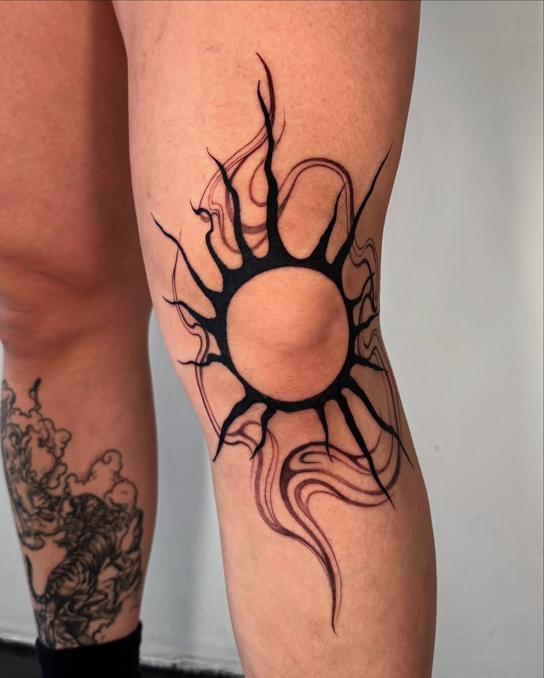 Bold sun tattoo radiating unique energy Tattoo Design