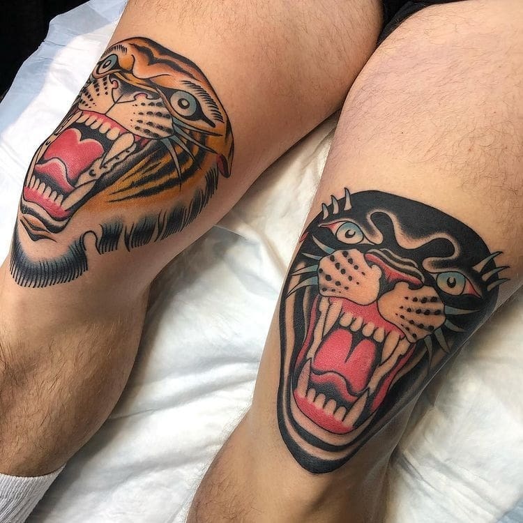 Dynamic feline tattoos for fierce vibes Tattoo Design