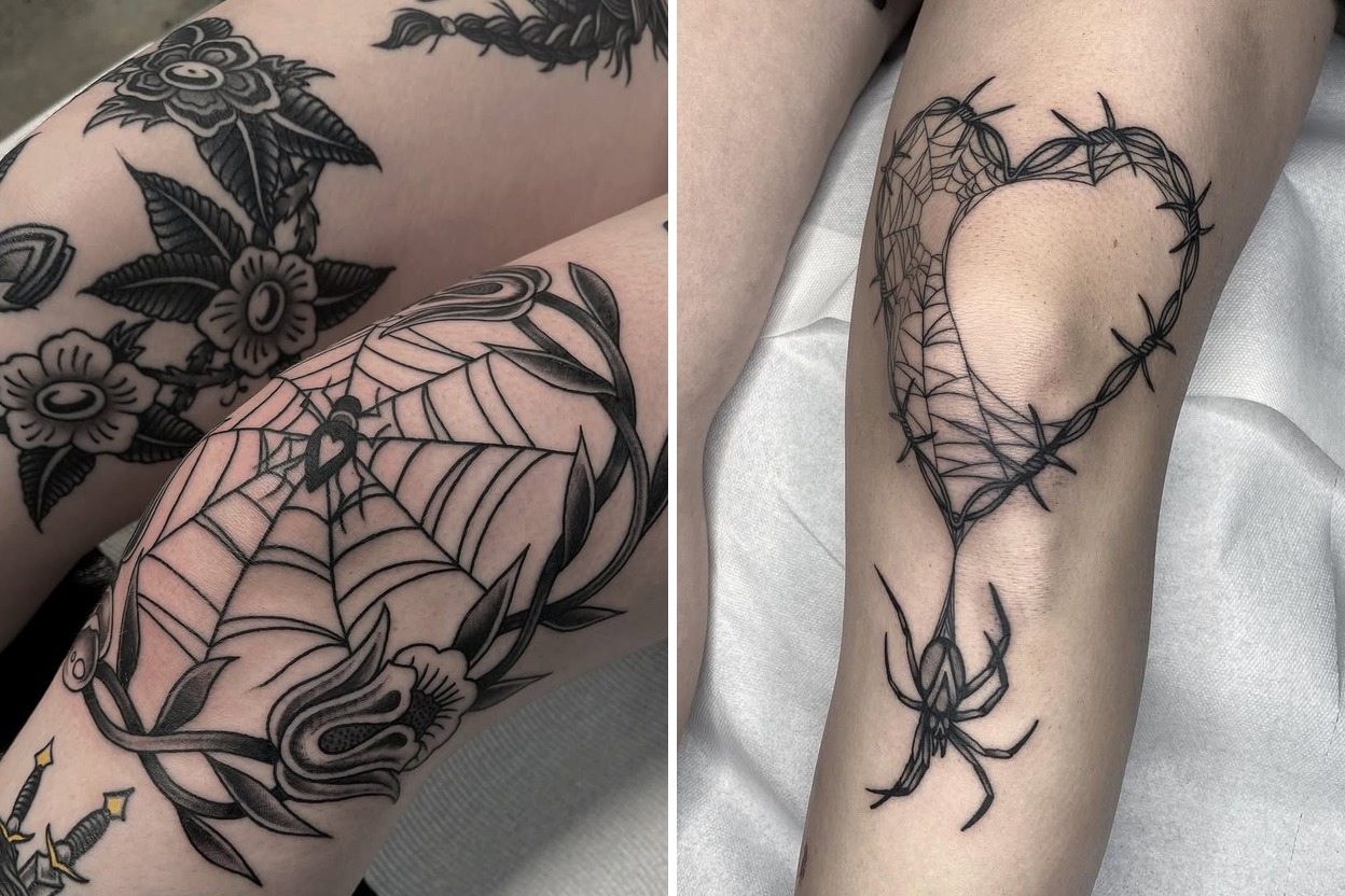 39+ Knee Tattoo Ideas & Inspiration Featured Lookbook Collage