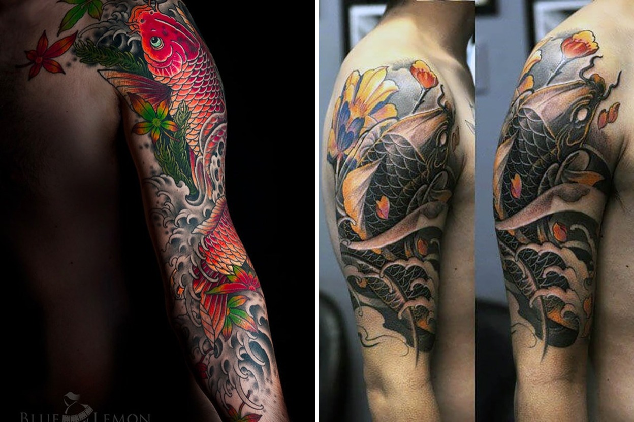 60 Koi Fish Tattoo Ideas Designs Meanings Featured Lookbook Collage