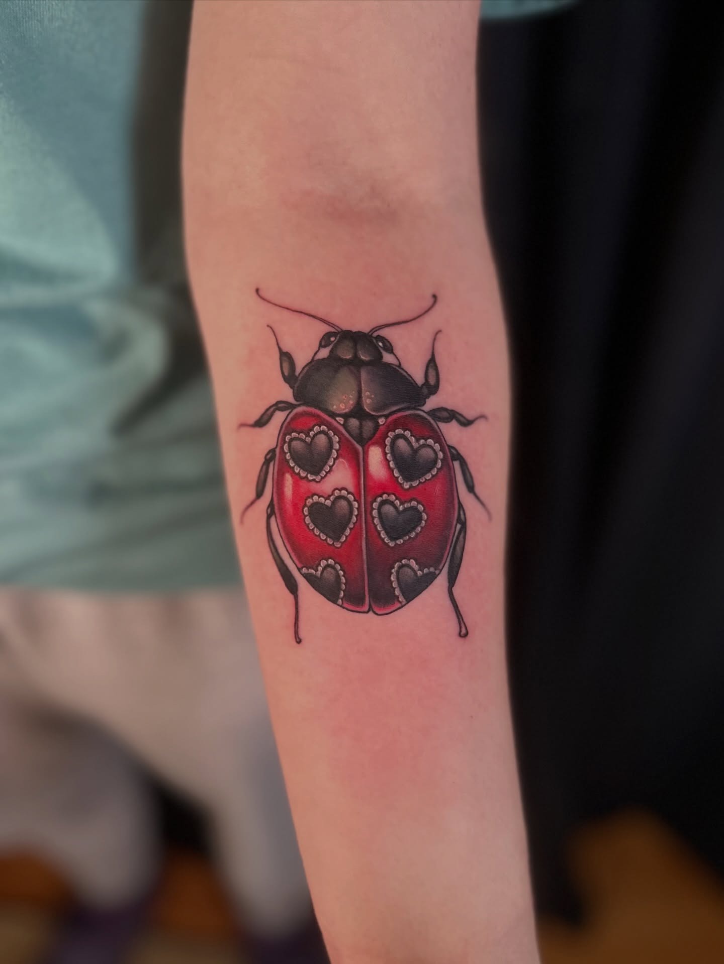 Heart-Spotted Ladybug Tattoo Tattoo Design