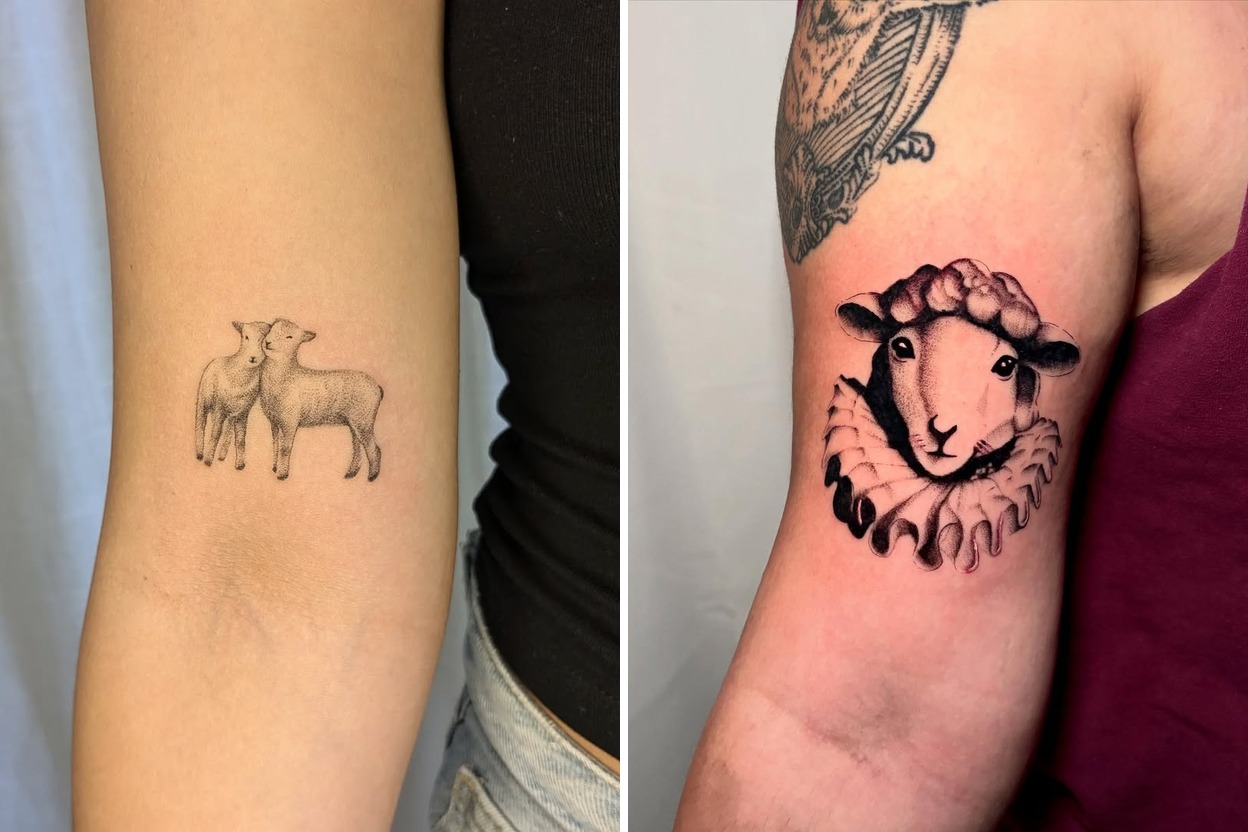 35+ Lamb Tattoo Ideas For Expressive Body Art Featured Lookbook Collage