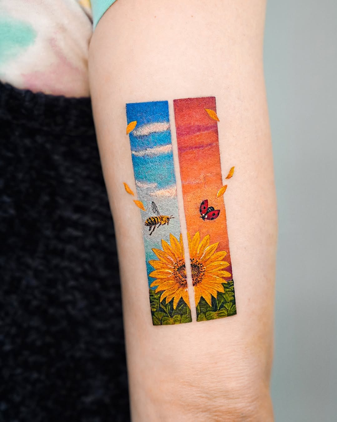 Vibrant scene with nature's beauty captured Tattoo Design