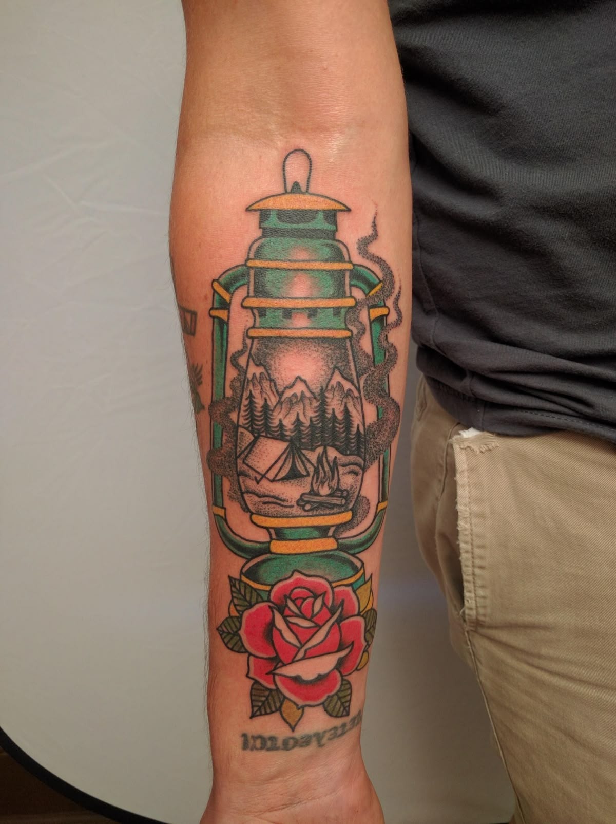 Feminine Lantern Under the Sternum Tattoo Design