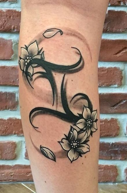 Traditional red larkspur with bold outlines Tattoo Design