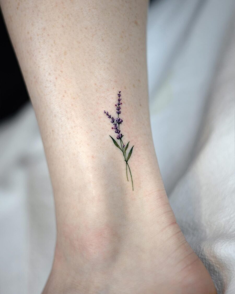 Delicate lavender tattoo brings instant serenity Tattoo Design