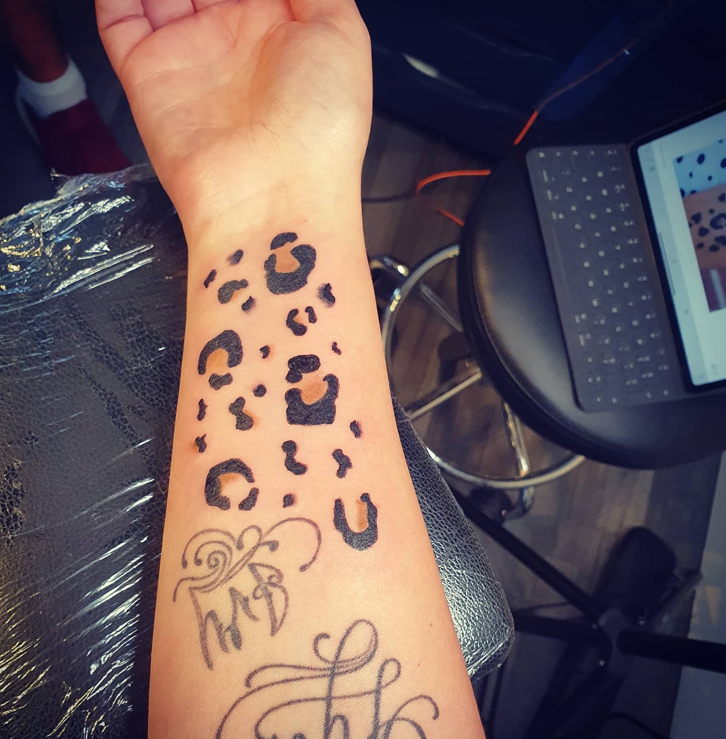 Leopard Print Forearm Sleeve Tattoo Tattoo Design