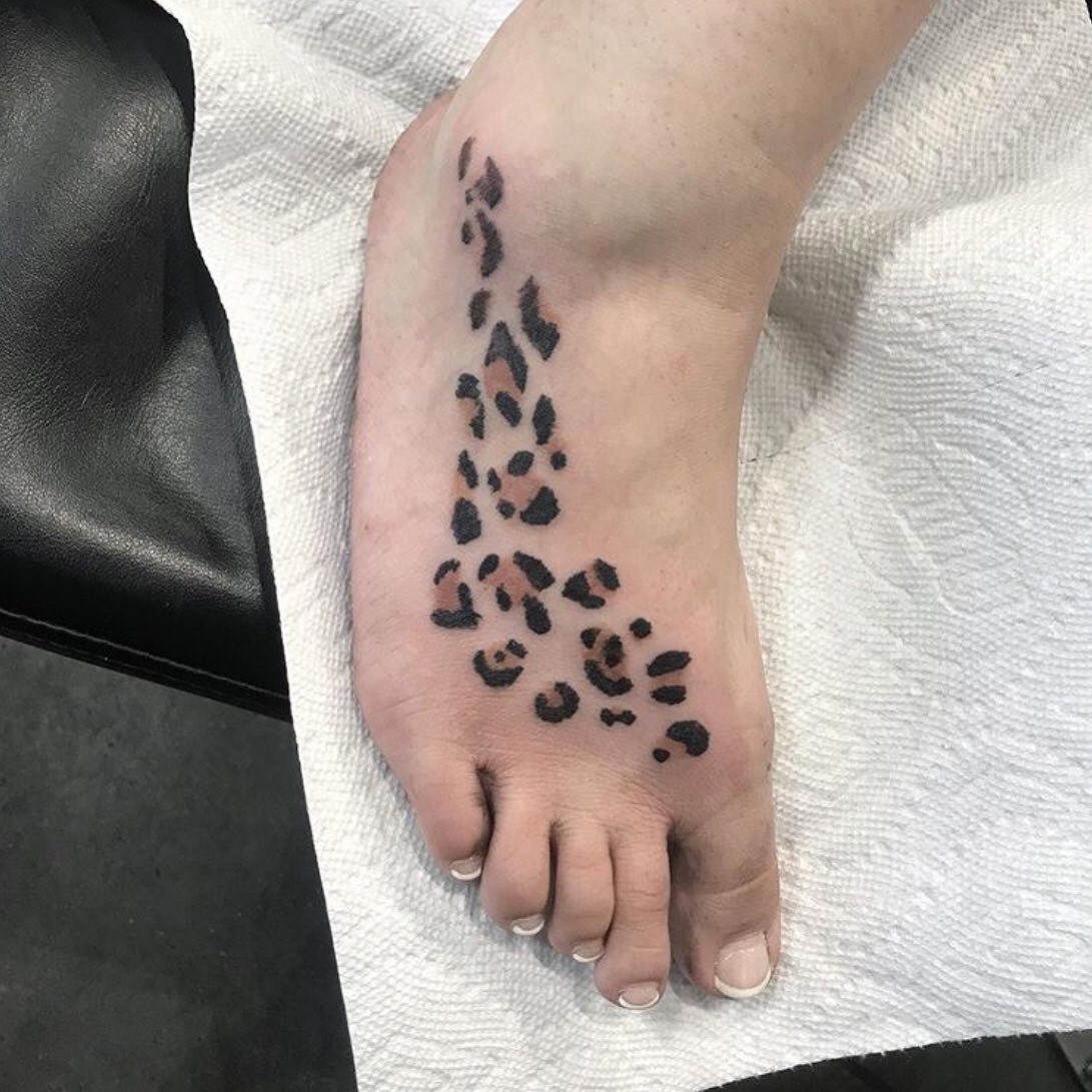 Leopard Print Full Forearm Tattoo Tattoo Design
