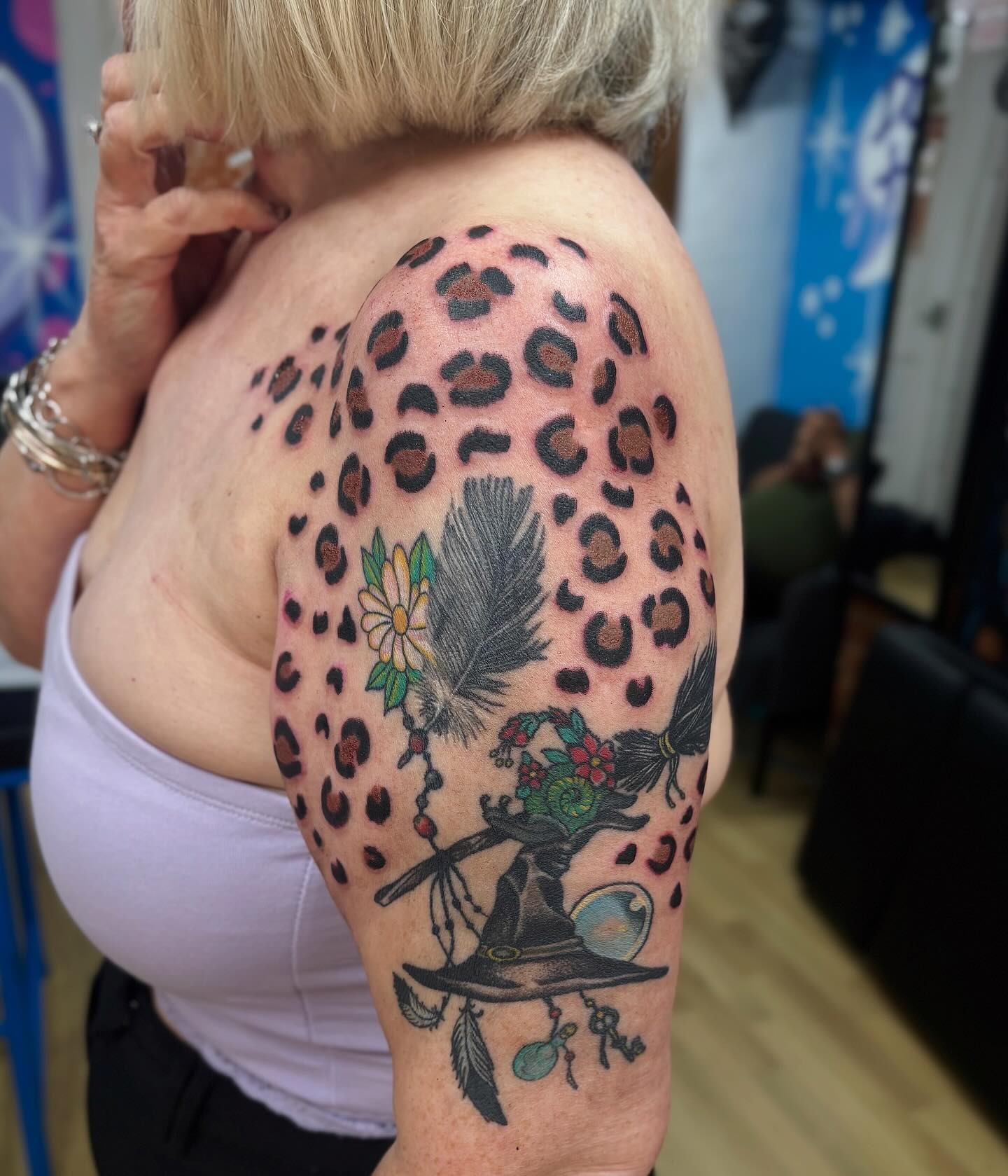 Leopard Print Travel Suitcase Tattoo Tattoo Design