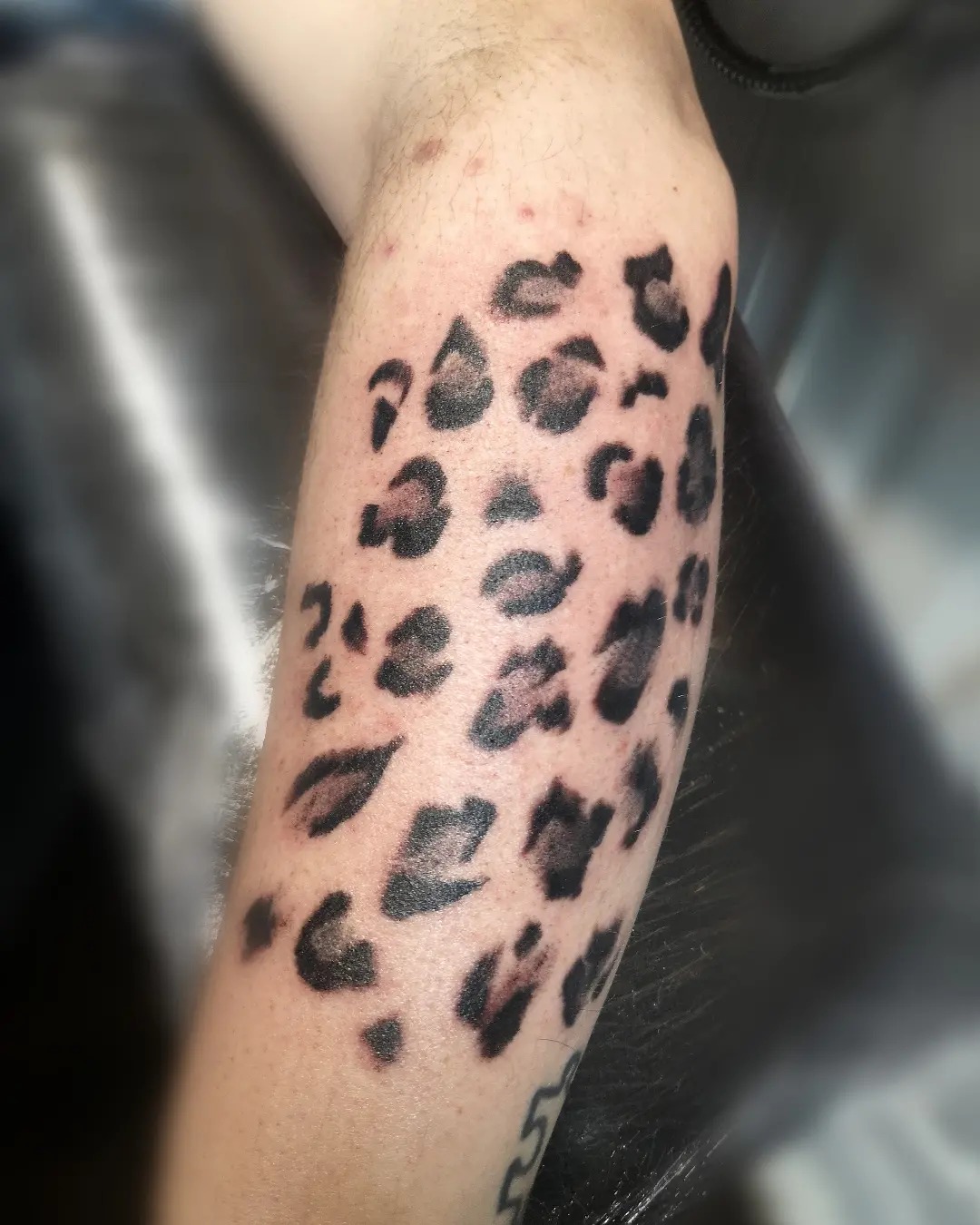 Leopard Print Upper Arm Tattoo Tattoo Design