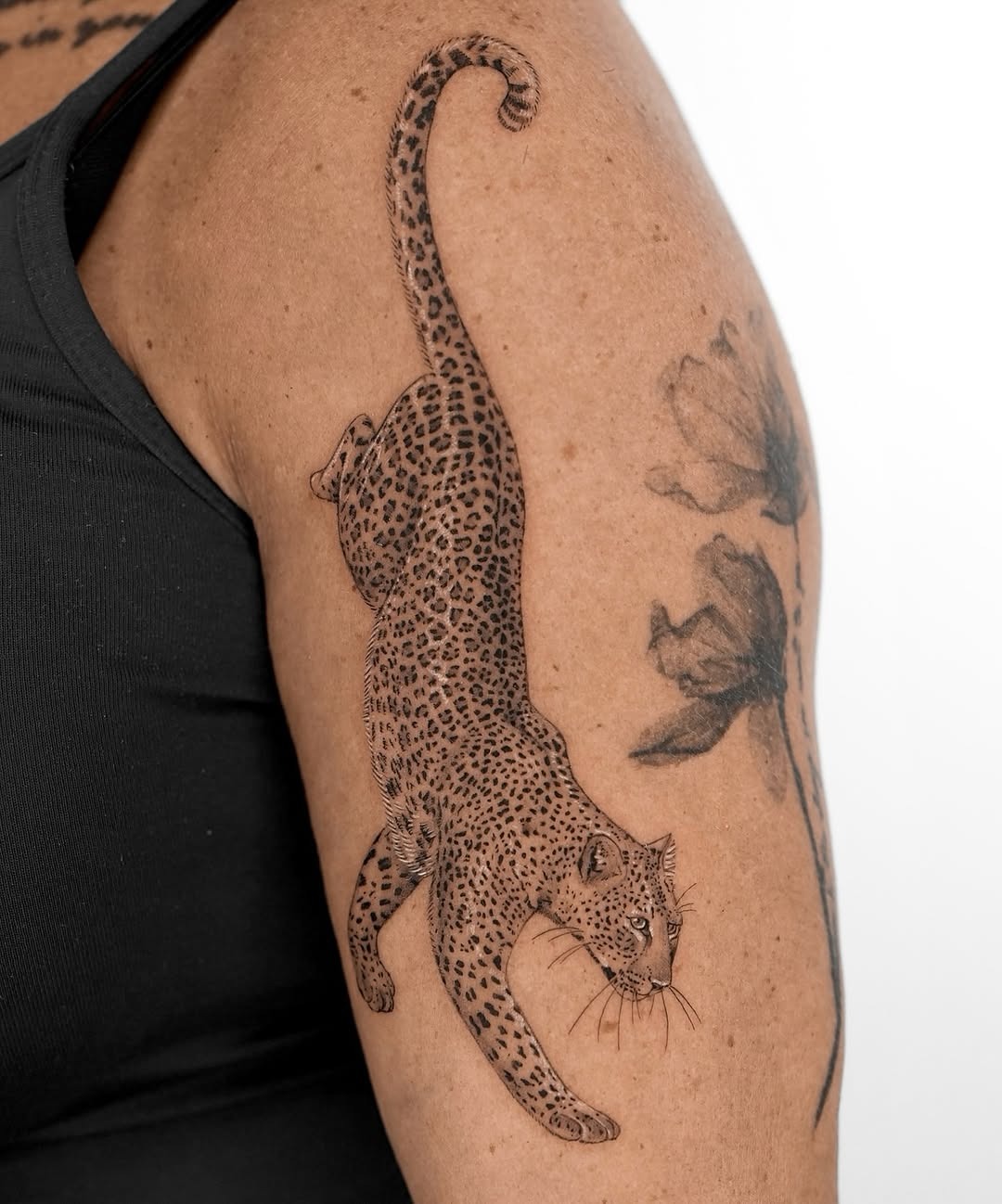 Artistic Leopard Tattoo Featuring Intricate Details Tattoo Design