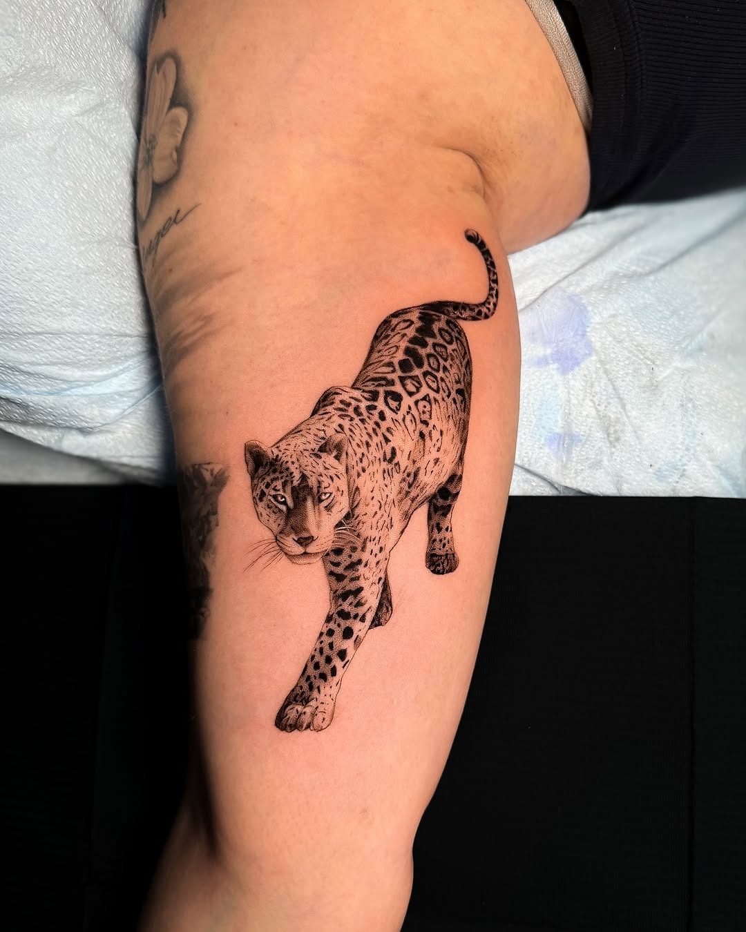 Captivating Leopard Tattoo in Realistic Style Tattoo Design