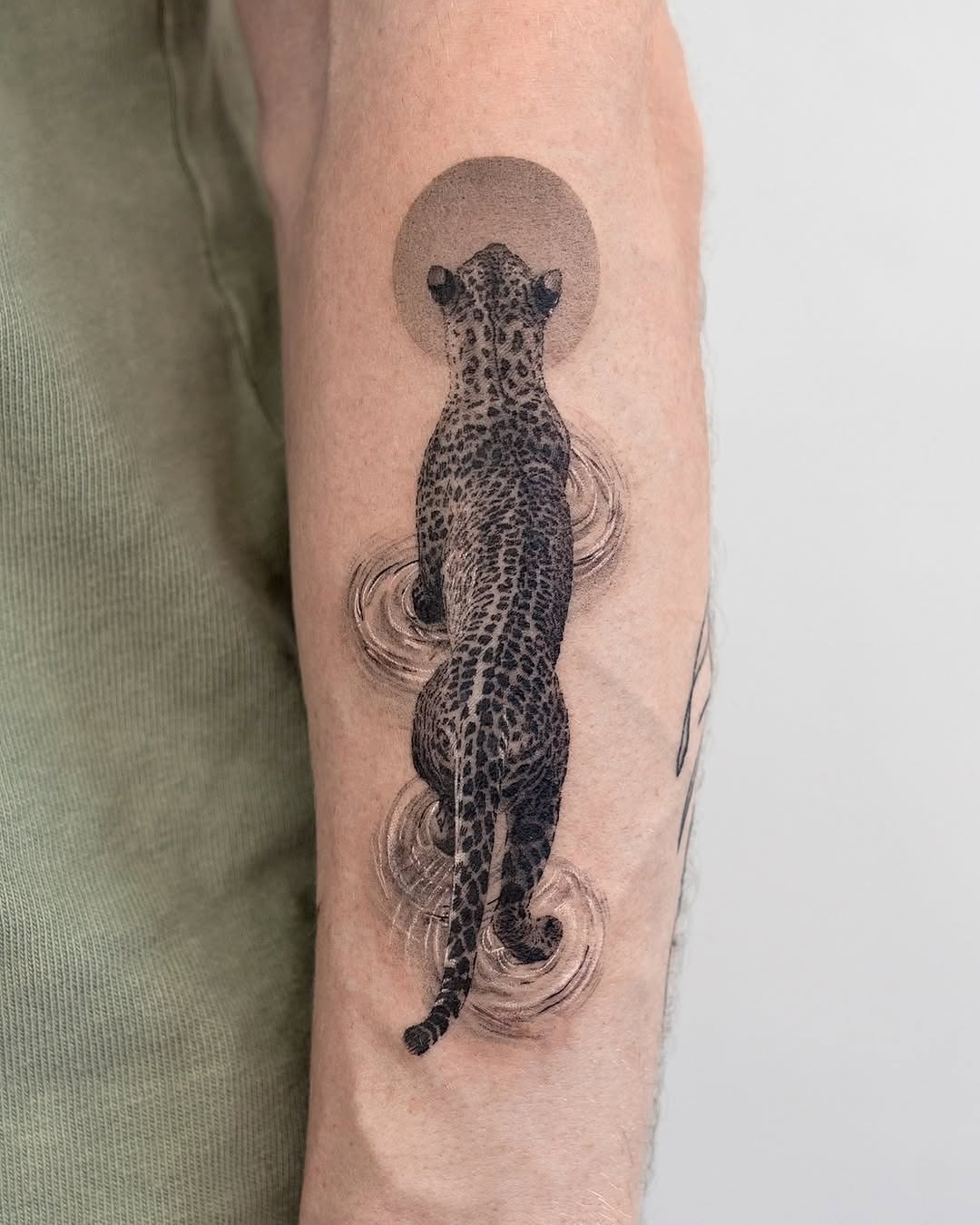 Stunning Leopard Tattoo with Unique Design Elements Tattoo Design