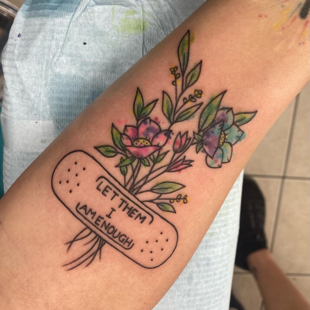 Let Them and I Am Enough Tattoo Tattoo Design