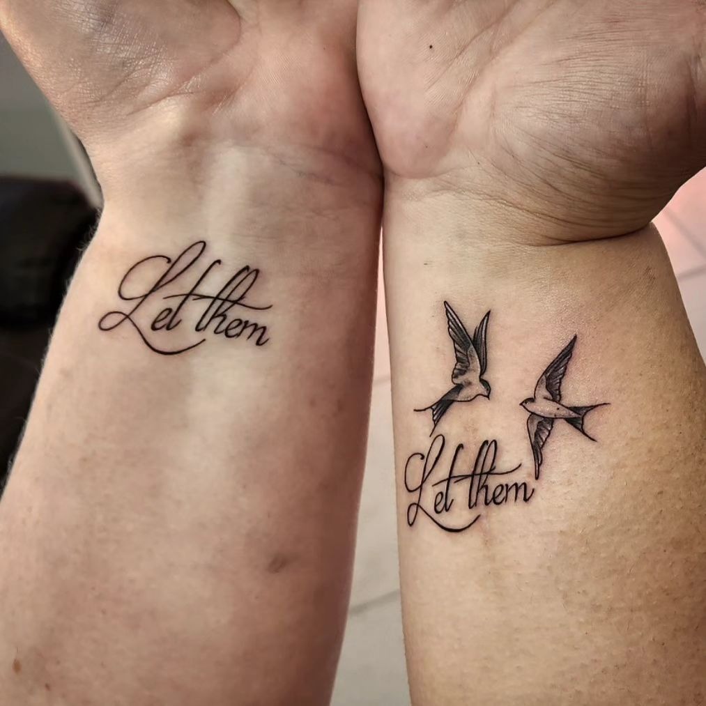 Let Them Bird Wrist Tattoos Tattoo Design