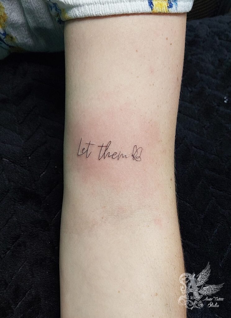 Let Them Butterfly Heart Tattoo Tattoo Design