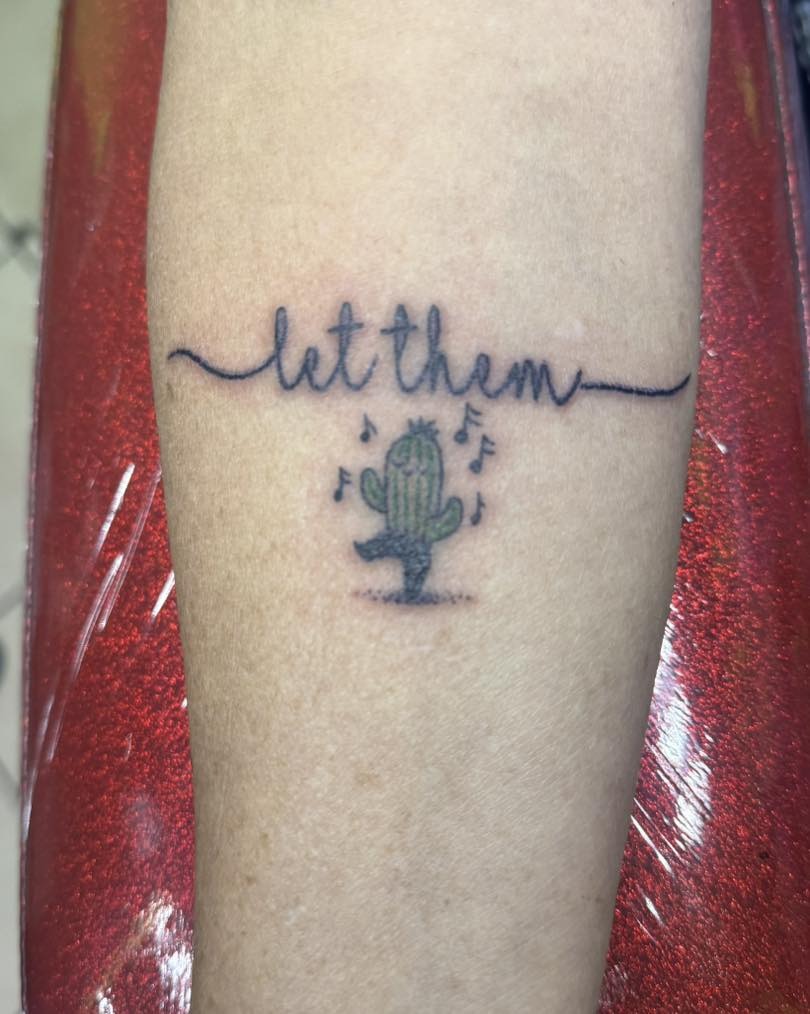 Let Them Dancing Cactus Tattoo Tattoo Design